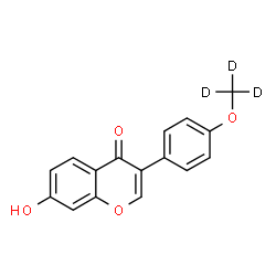 ChemSpider 2D Image | 7-Hydroxy-3-{4-[(~2~H_3_)methyloxy]phenyl}-4H-chromen-4-one | C16H9D3O4