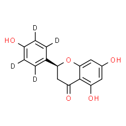 ChemSpider 2D Image | (2S)-5,7-Dihydroxy-2-[4-hydroxy(~2~H_4_)phenyl]-2,3-dihydro-4H-chromen-4-one | C15H8D4O5