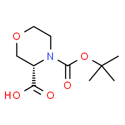 ChemSpider 2D Image | (S)-4-Boc-morpholine-3-carboxylic Acid | C10H17NO5