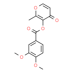 ChemSpider 2D Image | 2-Methyl-4-oxo-4H-pyran-3-yl 3,4-dimethoxybenzoate | C15H14O6