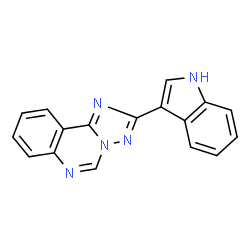ChemSpider 2D Image | 2-(1H-Indol-3-yl)[1,2,4]triazolo[1,5-c]quinazoline | C17H11N5