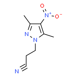 ChemSpider 2D Image | 3-(3,5-Dimethyl-4-nitro-1H-pyrazol-1-yl)propanenitrile | C8H10N4O2