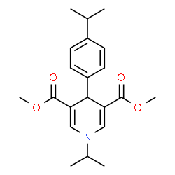 ChemSpider 2D Image | Dimethyl 1-isopropyl-4-(4-isopropylphenyl)-1,4-dihydro-3,5-pyridinedicarboxylate | C21H27NO4