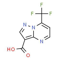ChemSpider 2D Image | 7-(Trifluoromethyl)pyrazolo[1,5-a]pyrimidine-3-carboxylic acid | C8H4F3N3O2