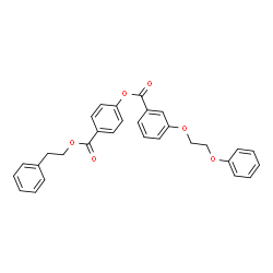 ChemSpider 2D Image | 4-[(2-Phenylethoxy)carbonyl]phenyl 3-(2-phenoxyethoxy)benzoate | C30H26O6
