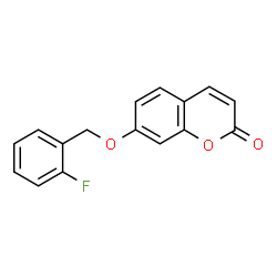 ChemSpider 2D Image | 7-[(2-Fluorobenzyl)oxy]-2H-chromen-2-one | C16H11FO3
