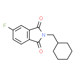 ChemSpider 2D Image | 2-(Cyclohexylmethyl)-5-fluoro-1H-isoindole-1,3(2H)-dione | C15H16FNO2