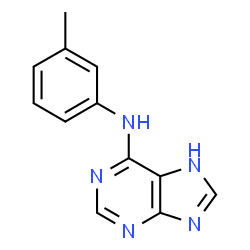 ChemSpider 2D Image | N-(3-Methylphenyl)-1H-purin-6-amine | C12H11N5