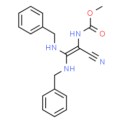 ChemSpider 2D Image | Methyl [2,2-bis(benzylamino)-1-cyanovinyl]carbamate | C19H20N4O2