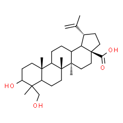 ChemSpider 2D Image | (5xi,9xi,13xi,18xi)-3,23-Dihydroxylup-20(29)-en-28-oic acid | C30H48O4