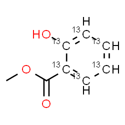 ChemSpider 2D Image | Methyl 2-hydroxy(~13~C_6_)benzoate | C213C6H8O3