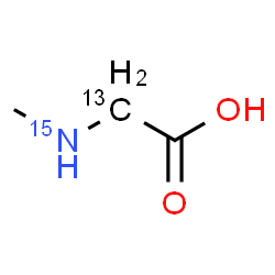 ChemSpider 2D Image | N-Methyl(2-~13~C,~15~N)glycine | C213CH715NO2
