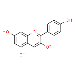 ChemSpider 2D Image | 7-Hydroxy-2-(4-hydroxyphenyl)-3,5-chromeniumdiolate | C15H9O5