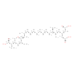 ChemSpider 2D Image | (2E,4Z,6R,8Z,10E,14E,17S,18E,20Z)-20-[(~13~C)Carboxy(~13~C)methyl]-2,5,17-tris[(~13~C)methyl]-6-[(~13~C)methyloxy](~13~C_22_)-2,4,8,10,14,18,20-docosaheptaenedioic acid | 13C28H38O7
