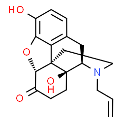 ChemSpider 2D Image | (5alpha,13alpha)-17-Allyl-3,14-dihydroxy-4,5-epoxymorphinan-6-one | C19H21NO4