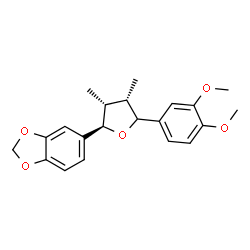 ChemSpider 2D Image | 5-[(2R,3R,4S)-5-(3,4-Dimethoxyphenyl)-3,4-dimethyltetrahydro-2-furanyl]-1,3-benzodioxole | C21H24O5