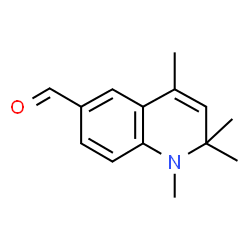 ChemSpider 2D Image | 1,2,2,4-Tetramethyl-1,2-dihydro-6-quinolinecarbaldehyde | C14H17NO