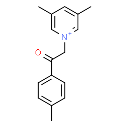 ChemSpider 2D Image | 3,5-Dimethyl-1-[2-(4-methylphenyl)-2-oxoethyl]pyridinium | C16H18NO