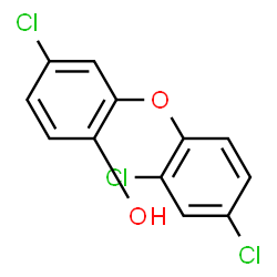 ChemSpider 2D Image | 4-Chloro-2-(2,4-dichlorophenoxy)phenol | C12H7Cl3O2