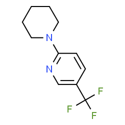ChemSpider 2D Image | 2-(1-Piperidinyl)-5-(trifluoromethyl)pyridine | C11H13F3N2