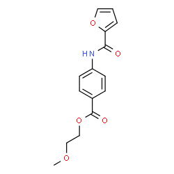 ChemSpider 2D Image | 2-Methoxyethyl 4-(2-furoylamino)benzoate | C15H15NO5