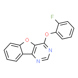 ChemSpider 2D Image | 4-(2-Fluorophenoxy)[1]benzofuro[3,2-d]pyrimidine | C16H9FN2O2