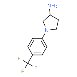 ChemSpider 2D Image | 1-[4-(Trifluoromethyl)phenyl]-3-pyrrolidinamine | C11H13F3N2