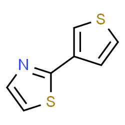 ChemSpider 2D Image | 2-(3-Thienyl)-1,3-thiazole | C7H5NS2