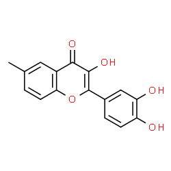 ChemSpider 2D Image | 2-(3,4-Dihydroxyphenyl)-3-hydroxy-6-methyl-4H-chromen-4-one | C16H12O5
