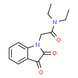 ChemSpider 2D Image | 2-(2,3-Dioxoindolin-1-yl)-N,N-diethylacetamide | C14H16N2O3