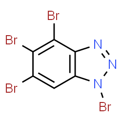 ChemSpider 2D Image | 1,4,5,6-Tetrabromo-1H-benzotriazole | C6HBr4N3