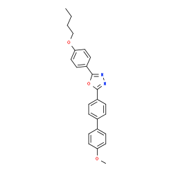 ChemSpider 2D Image | 2-(4-Butoxyphenyl)-5-(4'-methoxy-4-biphenylyl)-1,3,4-oxadiazole | C25H24N2O3