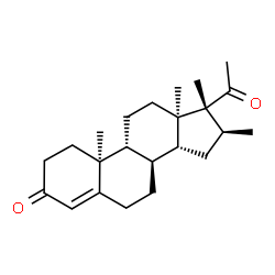 ChemSpider 2D Image | (8alpha,9beta,10alpha,13alpha,14beta,16beta,17alpha)-16,17-Dimethylpregn-4-ene-3,20-dione | C23H34O2
