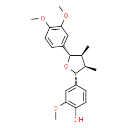 ChemSpider 2D Image | 4-[(2R,3R,4S,5S)-5-(3,4-Dimethoxyphenyl)-3,4-dimethyltetrahydro-2-furanyl]-2-methoxyphenol | C21H26O5