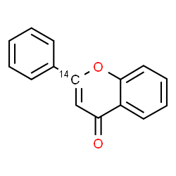 ChemSpider 2D Image | 2-Phenyl(2-~14~C)-4H-chromen-4-one | C1414CH10O2