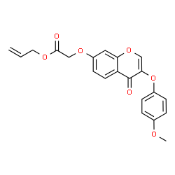 ChemSpider 2D Image | Allyl {[3-(4-methoxyphenoxy)-4-oxo-4H-chromen-7-yl]oxy}acetate | C21H18O7