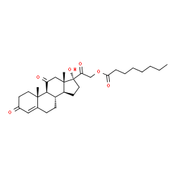 ChemSpider 2D Image | 17-Hydroxy-3,11,20-trioxopregn-4-en-21-yl octanoate | C29H42O6