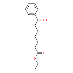 ChemSpider 2D Image | Ethyl 7-hydroxy-7-phenylheptanoate | C15H22O3