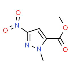 ChemSpider 2D Image | Methyl 1-methyl-3-nitro-1H-pyrazole-5-carboxylate | C6H7N3O4