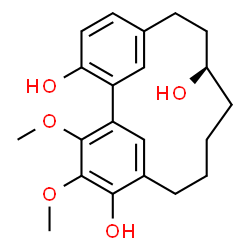 ChemSpider 2D Image | (9R)-16,17-Dimethoxytricyclo[12.3.1.12,6]nonadeca-1(18),2,4,6(19),14,16-hexaene-3,9,15-triol | C21H26O5