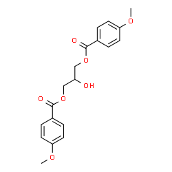 ChemSpider 2D Image | 2-Hydroxy-1,3-propanediyl bis(4-methoxybenzoate) | C19H20O7