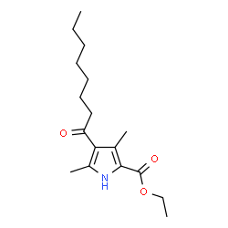ChemSpider 2D Image | Ethyl 3,5-dimethyl-4-octanoyl-1H-pyrrole-2-carboxylate | C17H27NO3