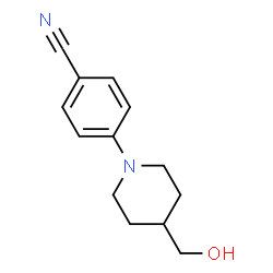 ChemSpider 2D Image | 4-(4-(hydroxymethyl)piperidin-1-yl)benzonitrile | C13H16N2O