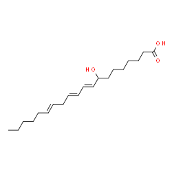 ChemSpider 2D Image | (9E,11E,14E)-8-Hydroxy-9,11,14-icosatrienoic acid | C20H34O3