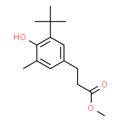 ChemSpider 2D Image | Methyl 3-(3-tert-butyl-4-hydroxy-5-methylphenyl)propanoate | C15H22O3