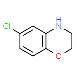 ChemSpider 2D Image | 6-Chloro-3,4-dihydro-2H-1,4-benzoxazine | C8H8ClNO