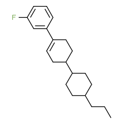 ChemSpider 2D Image | 4-(3-Fluorophenyl)-4'-propyl-1,1'-bi(cyclohexan)-3-ene | C21H29F