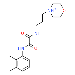 ChemSpider 2D Image | 4-[3-({[(2,3-Dimethylphenyl)amino](oxo)acetyl}amino)propyl]morpholin-4-ium | C17H26N3O3