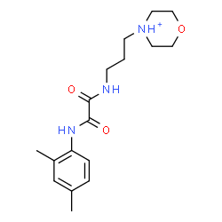 ChemSpider 2D Image | 4-[3-({[(2,4-Dimethylphenyl)amino](oxo)acetyl}amino)propyl]morpholin-4-ium | C17H26N3O3
