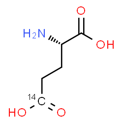 ChemSpider 2D Image | L-(5-~14~C)Glutamic acid | C414CH9NO4